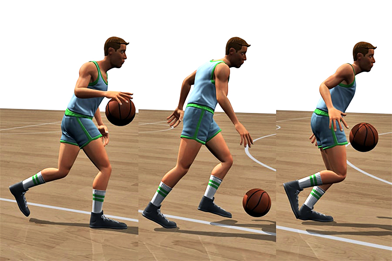 dribbling animated character 770